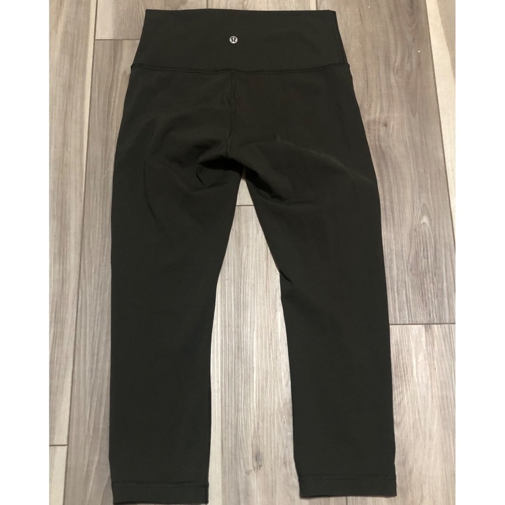 Lululemon Wunder Under High-Rise Crop 21" Full-On Luxtreme Dark Olive Size 6